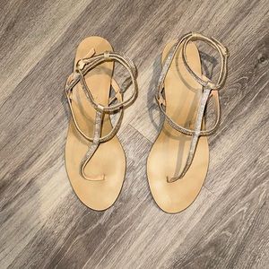 INC Glitter Lifted Sandals